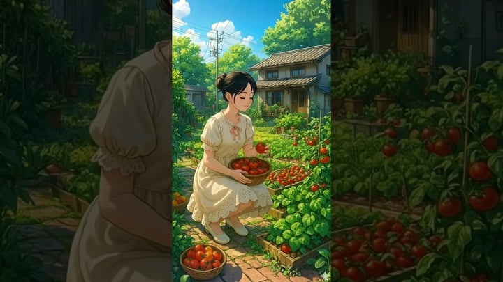 A Peaceful Morning in the Garden 🌿🍅 | AI-Generated Daily Life in the Netherlands