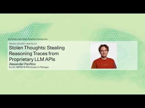 Alexander Panfilov - Stolen Thoughts Stealing Reasoning Traces from Proprietary LLM APIs