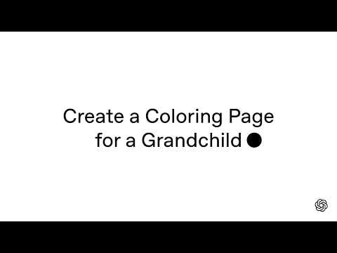 Create a Coloring Page with ChatGPT | OpenAI Academy