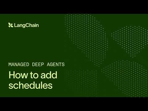 Schedules for Managed Deep Agents: Cron jobs, prompts, and Slack delivery