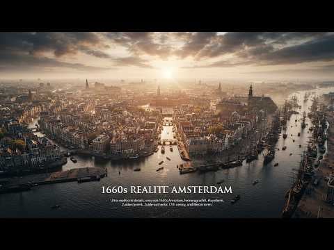 Amsterdam's Golden Age 1660 vs Today AI Recreated in 8K