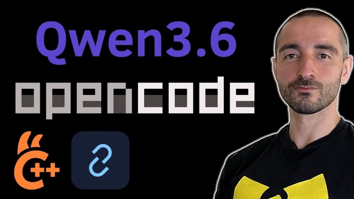 Qwen3.6 (Local) with OpenCode & llama.cpp | Build Agentic RAG Template with LangChain | 🔴 Live