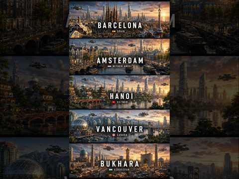 Futuristic Barcelona, Amsterdam & More 🌆 AI Reimagined Cities. AltRealm | 005 | part 10. #shorts